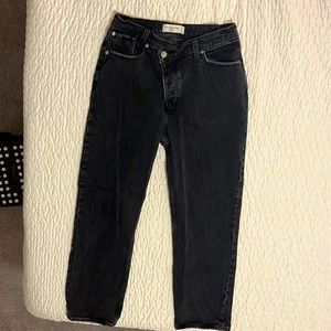 Abercrombie & Fitch The Dad High Rise Criss Cross Waistband